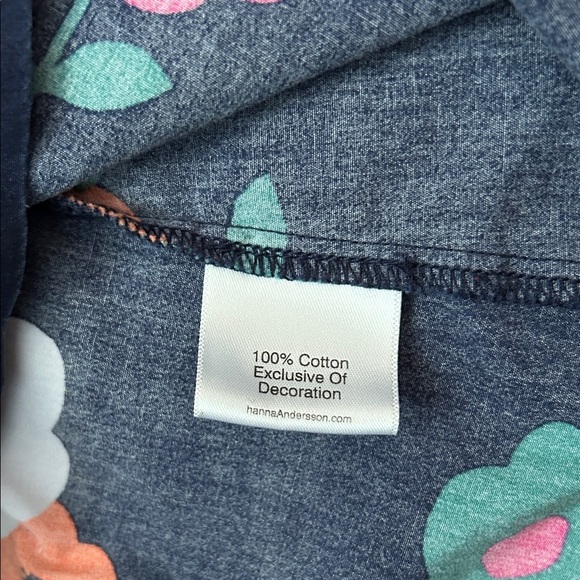 Hanna Andersson Navy Floral Kids Blouse, Size 6/7 - Picture 11 of 12